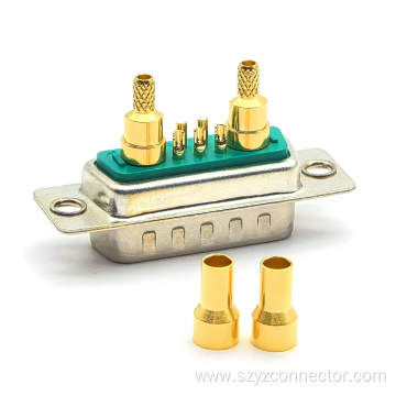 D-Sub High Current 7W2 Male Connector 7P With 2 Copper Tubes